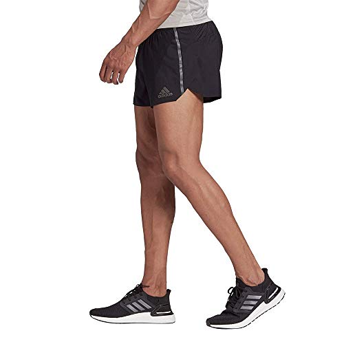 adidas Men's SATURDAY SPLIT Sport Shorts, Black/Grey six, S