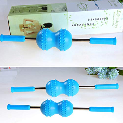 Exceart Neck Back Massage Roller Restore Massage Stick Point Muscle Massage Roller (Blue)