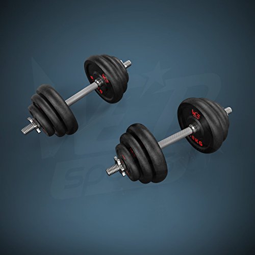 We R Sports® 20kg Dumbbell Set Gym Barbell Free Weights Biceps Workout Training Fitness