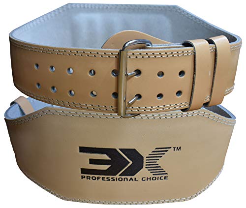 3X Professional Choice Weight Lifting Belt Genuine Leather Pro 6” inches Powerlifting Workouts Deadlift(Brown 6