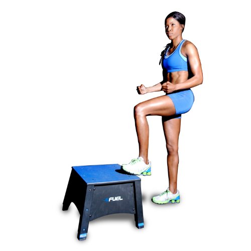 Fuel Pureformance Adjustable Plyometrics Box, blue, black