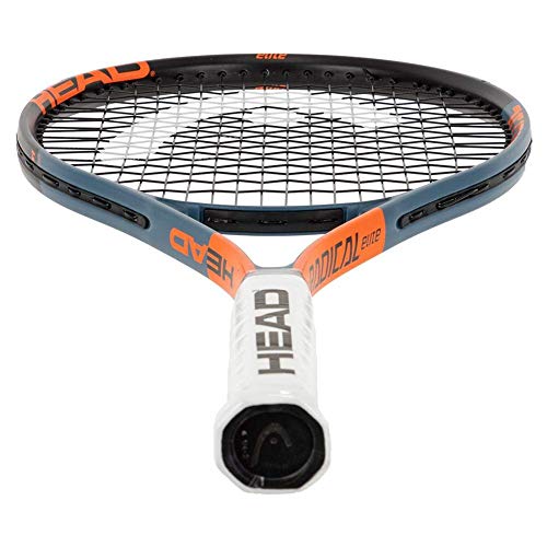 HEAD Ti. Radical Elite Tennis Racket - Pre-Strung Head Light Balance 27 Inch Racquet, 4 3/8 In Grip, Gray/Orange