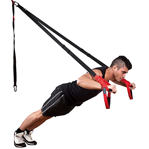 Fitness Mad Suspension Training System | Sling Trainer with Door Anchor | Suspension Trainer for Strength Training & Body Weight Resistance | Full-Body Training – Workout Anywhere
