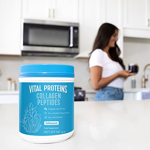 Vital Proteins Collagen Peptides Powder Supplement (Type I, III) - Hydrolyzed Collagen - 20g per Serving - Unflavored 567g Canister, 1-Pack