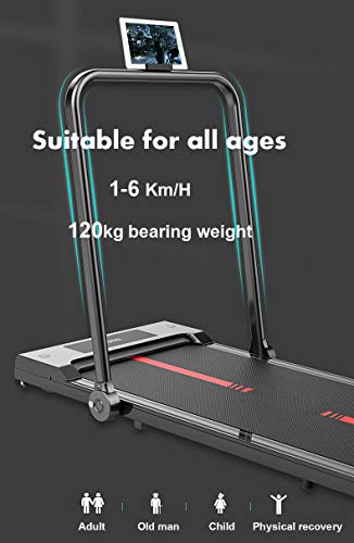 Electric Treadmill, Home Walking Machine, Easy To Fold, Space-Saving Design with LED Screen, Audio Speaker, Shock Absorption And Remote Control,Black