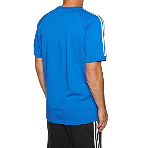 adidas Men's 3-Stripes T-Shirt, Bluebird, Medium