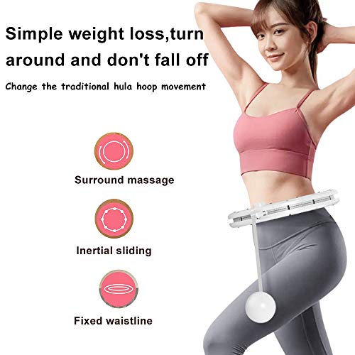 FROGBRO Weighted Hula Hoop for Adults Adjustable Size / 51Inch,Indoor Aerobic Fitness for Smart Hula Hoops for Women and Man,Exercise for Legs, Waist And Hips