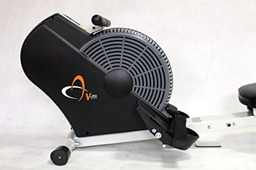 V-fit Cyclone Air Rower - Black/Silver - Gym Store
