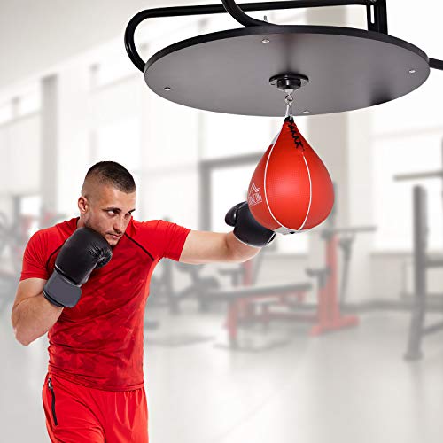 HOMCOM Wall-mounted Punching Ball Hanging Speedball Platform Set Frame Stand Boxing Sports