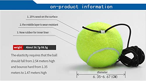 3 Pcs Tennis Trainer Ball, tennis training ball and tennis trainer replacement Ball, Tennis Trainer Ball with String ideal for indoor and outdoor tennis practice with a bounce ball-durable by AICHUANG