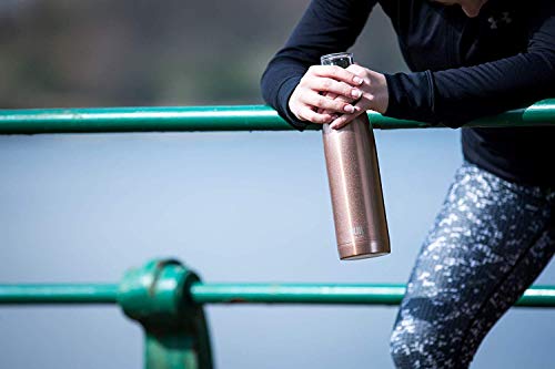 Built C000834 Perfect Seal Leakproof Large Water Bottle/Thermal Flask Stainless Steel, 740 ml, Rose Gold - Gym Store