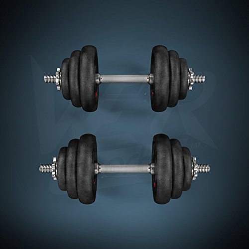 We R Sports® 20kg Dumbbell Set Gym Barbell Free Weights Biceps Workout Training Fitness