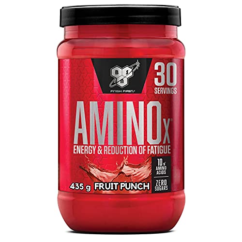 BSN Nutrition Amino X Muscle Building Support Powder Supplement with Vitamin D, Vitamin B6 and Amino Acids, Fruit Punch, 435 g, 30 Servings