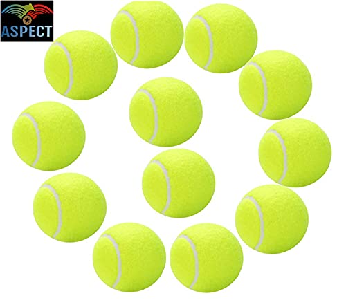 Aspect Practice Tennis Balls, Pressureless Training Exercise Tennis Balls with bag, Soft Rubber Tennis Balls for Beginners, Pack of 24 And 12 (12)