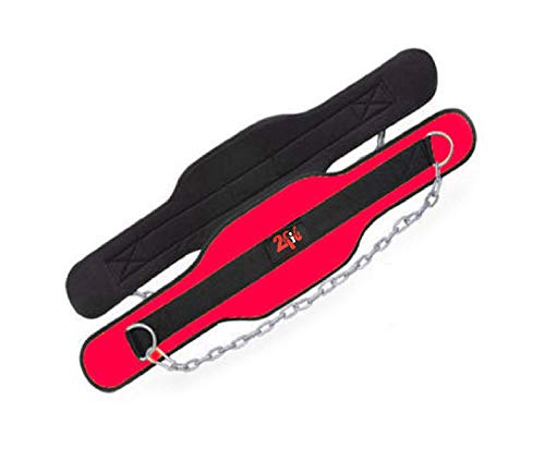 2Fit Dipping Belt Body Building Weight Lifting Dip Belt Chain Exercise Gym Training Neoprene Belt