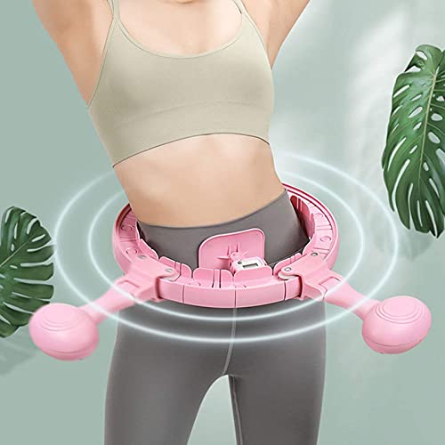 fitness hula hoops,Weighted Smart Hula Hoop 16 Detachable Knots Adjustable Weight Auto-Spinning Ball 2 In 4 Abdomen Fitness Weight Loss Massage Hula Hoops, Smart Hula Hoop Adults And Kids Exercise