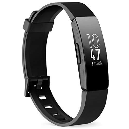 Vancle Compatible with Fitbit Inspire HR Strap/Fitbit Inspire Strap, Adjustable Replacement Sport Wristband for Fitbit Inspire/Inspire HR (Black, Small)