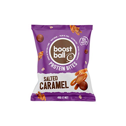 Boostballs Protein Balls, High Protein Healthy Snack, Gluten Free, Protein Bar Alternative - Salted Caramel Flavour, Pack of 12 x 45g