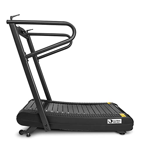 KEIZAN CURVED® Manual treadmill (2022 new model) - Black - Compact design, works without electricity - Control Panel - Strong and durable materials