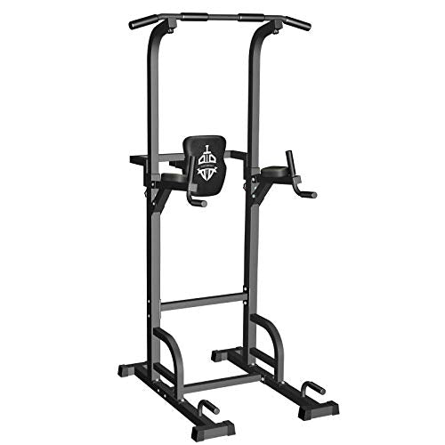 Sportsroyals Power Tower Dip Station Pull Up Bar for Home Gym Strength Training Workout Equipment, 400LBS
