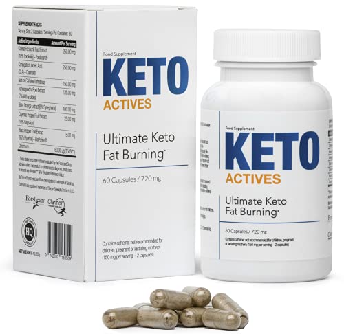 KETO ACTIVES Premium – The best 100% natural ingredients, enormous fat burning, removal of body fat on waist, hips and legs, 60 capsules