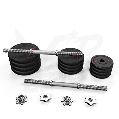 We R Sports® 20kg Dumbbell Set Gym Barbell Free Weights Biceps Workout Training Fitness