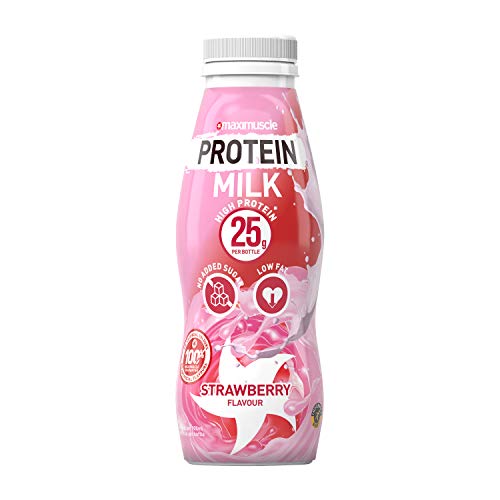 Maximuscle Protein Milk RTD Shake, 330 ml, Strawberry, Pack of 6