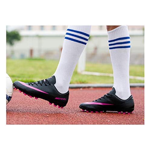 V-Do Breatheable Soccer Shoes Cleats for Men/Ladies Unisex Football Boots Youth Boys/Gils Trainers Black, 9 UK