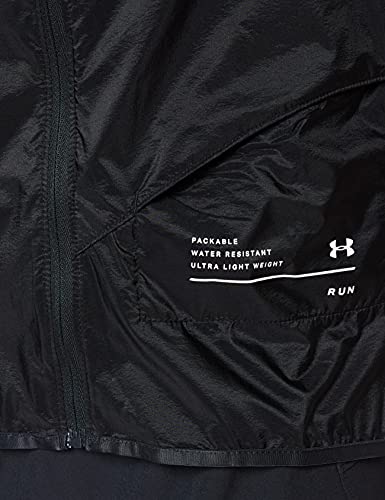Under Armour Women's UA Qualifier Storm Packable Jacket, Black/Onyx White/Reflective (001), Medium