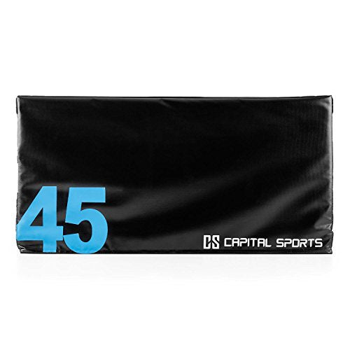 Capital Sports Rookso Soft Jump Plyo Box, Jump Box, Box Jump for Home Gym Boxing Training Workout (15 cm, Foam Filled, Durable), Black