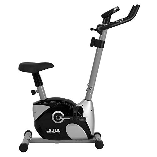 JLL® JF100 Home Exercise Bike, 2021 New Adjustable Magnetic Resistance Cardio Workout, 4kg Two-Way Flywheel, Display with Heart-Rate Sensor, Adjustable Handlebars & Seat Height, 12-Month Warranty