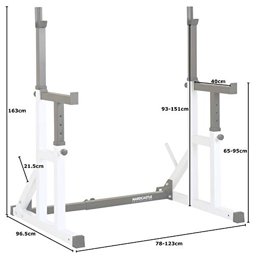 Hardcastle Bodybuilding Adjustable Squat Rack with Spotters | Gym Store