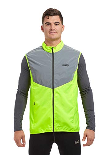 Time To Run Men's Lightweight High Vis Reflective Running/Cycling/Walking Bib Sports Vest Gilet With Pocket Medium 40