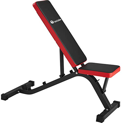 TecTake Weight bench multi-angle | backrest 4x and seating area 2x adjustable | (LxWxH) 116 x 51 x 122 cm