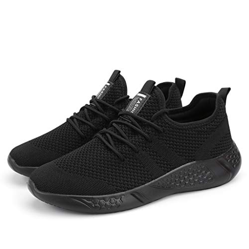 Men's Trainers Fashion Sneakers Walking Casual Running Shoes Gym Sport Tennis Shoes Black
