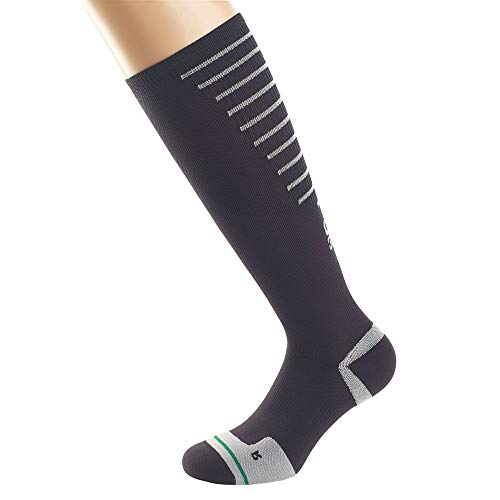1000 Mile Unisex's Compression and Recovery Running Socks, Black, Large (UK 9-11.5)