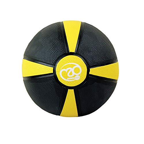 Fitness-Mad Apollo Medicine Ball - 1kg - Yellow Stripe