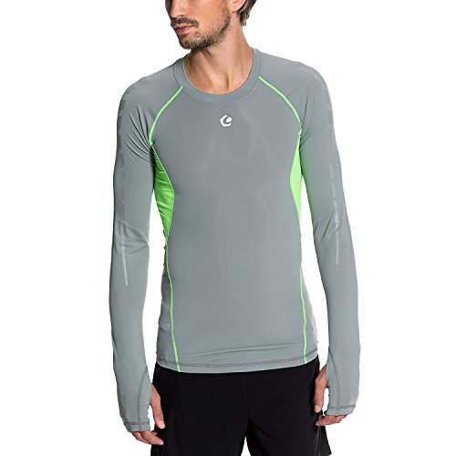 Gregster Pro Long Sleeve Men’s Compression Shirt – Running Shirt with Thumb Holes – Functional Shirt Perfect for Sports