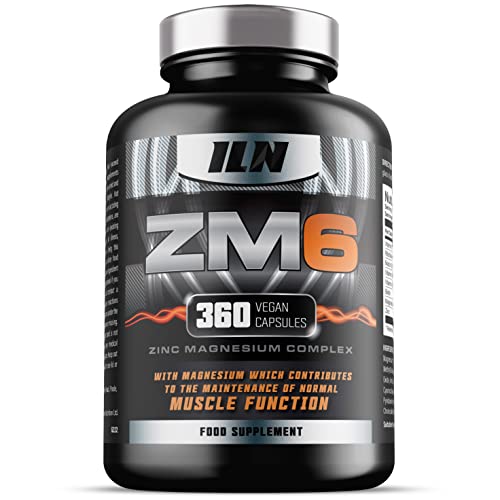 ZM6 - High Strength Zinc Magnesium Supplement - Zinc & Magnesium for Muscle Function - Zinc Magnesium Booster - 360 Vegetarian