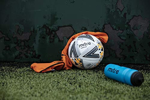 Mitre Unisex Ultimatch Plus Max Match Football, White/Silver/Orange, Size 5