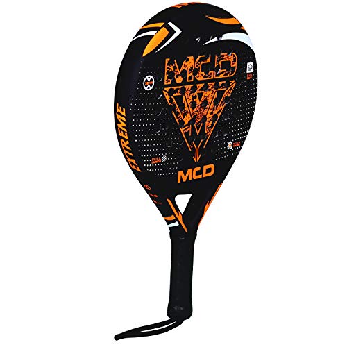 MCD Sports Tennis Padel Racket 3K Carbon Fibre Faces with Soft Eva Foam Grip Handle for Control and Power Professional Match Paddle Tennis Racquets Ideally for Adults/ Players