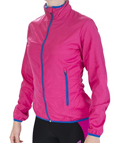 Foxter Women Running Windbreaker Jacket Cycling, Hiking, Fitness, Exercise, Warmup Jacket Lightweight Wind Jacket (Pink, Small)