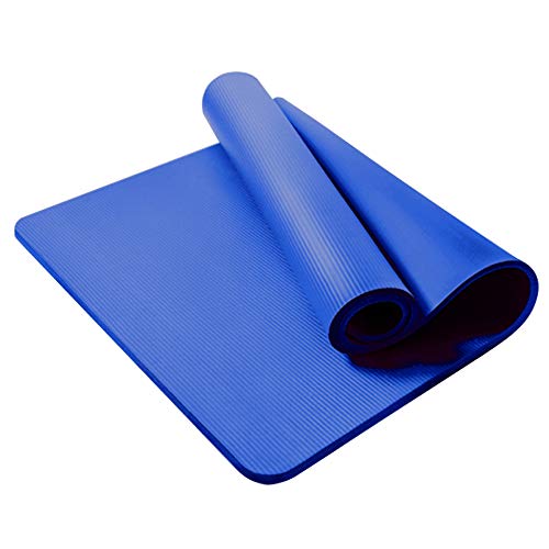 DSL Large 61 x 185cm Yoga Mat with Carry Handle 15mm Thick Non Slip Gym Exercise Fitness Pilates Workout Mat Black/Blue/Purple/Pink/Green/Red (Blue) - Gym Store | Gym Equipment | Home Gym Equipment | Gym Clothing