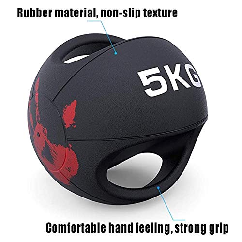 Medicine Ball Men Women Training Medicine Ball, Ergonomic Double-handle Fitness Ball, 3kg/4kg/5kg/6kg/7kg/8kg/9kg/10kg/12kg (Size : 3kg/6.6lbs)