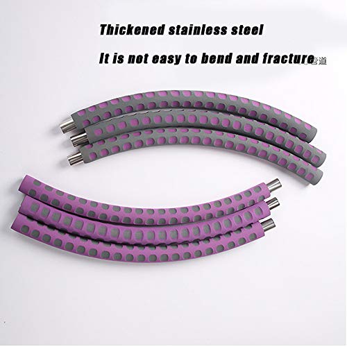 Gelentea Weighted Hula Hoop Adjustable Removable Stainless Steel Foam Hula Hoop, Fitness Hula Hoop, Massage Slimming Hoop Hula Hoop for Adults