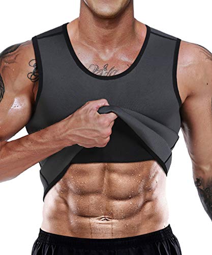 LaLaAreal Men Sweat Vest Neoprene Slimming Shirt Weight Loss Sauna
