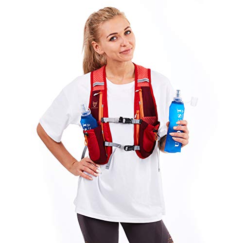 UTOBEST Running Backpacks Lightweight Hydration Pack Functional Running Vest 5.5L（Red）