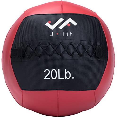 j/fit Wall Medicine Ball, Red/Black, 20 LB (20-0056)