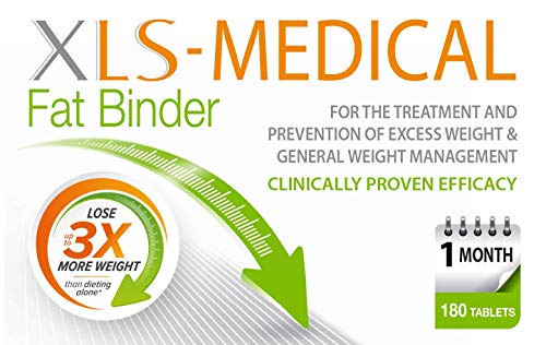 XLS-Medical Fat Binder 180 Tablets - Reduce Calorie Intake from Dietary Fats - Up to 3x more Weight Loss - With Litramine as Active Ingredient - 30-Day Treatment