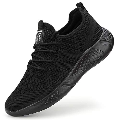 Men's Trainers Fashion Sneakers Walking Casual Running Shoes Gym Sport Tennis Shoes Black